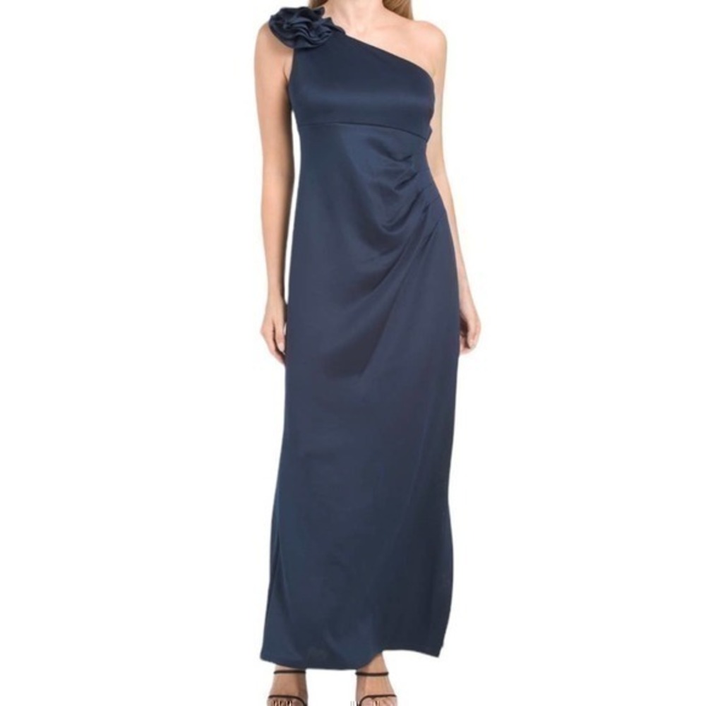 SLNY ball gown satin navy blue NWT 10P